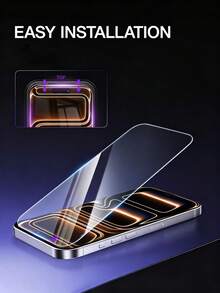 MIGAE 2pcs Tempered Glass Screen Protector, Compatible With IPhone 17, 17 Pro, 17 Pro Max, 17 Air, 16, 16 Plus, 16 Pro, 16 Pro Max, 15, 14, 13, 12, 11 Pro Max, X, XS, XR, Mini, 7, 8, 14 Plus, 14, 15 Pro Max - Clear - View 7