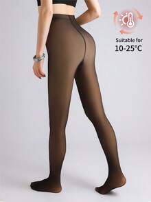 Leggings opacos y gruesos cómodos para mujer, mallas de cintura alta con alta elasticidad y efecto "piel mágica", aptos para usar en primavera, otoño e invierno - Multicolor - Ver 18