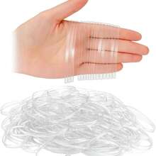 50Pcs Rubber Bands, Clear Rubber Bands For Balloon Arch, Elastic Tying Bands, Rubber Bands For Office Crafts Transparent TPU Rubberband Clear Elastic For Home Office Crafts - 5mm Wide - View 9