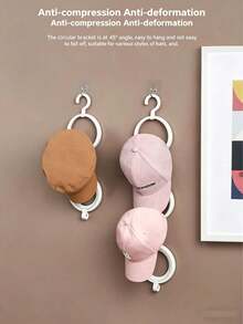 2pcs Hat Rack, Scarf Organizer Hooks, Wall-Mounted Cabinet Door Storage Rack, Over-The-Door Hanger, Hat Storage Accessories, Bedroom/Living Room/Dorm Supplies, Home Organization And Storage Items - MultiWarna - View 11