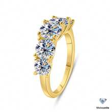 1 chiếc nhẫn bạc S925 đính đá Moissanite tròn 3.6ct, trang sức nhẫn đính hôn/cưới cho nữ, đeo hàng ngày, kèm hộp quà. - A 3.6CT - Xem 6