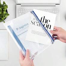 Túi đựng tài liệu A5, 5 chiếc túi có khóa kéo, túi đựng tài liệu chống thấm nước nhiều màu sắc có khóa kéo, túi lưới có khóa kéo, túi đựng hồ sơ có khóa kéo, nhiều ngăn có khóa kéo. - A5 - Xem 4
