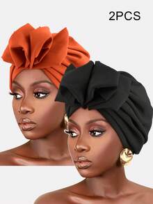 1 pieza Diadema/pañuelo de mujer con estampado bohemio y cruce, gorro de punto plano, adecuado para uso diario, dormir, verano, playa - Multicolor - Ver 8