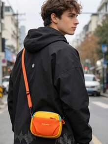 男士休闲斜挎包,轻便运动单肩包,适合徒步旅行、日常使用 - 彩色 - 查看 6