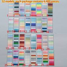 6400/4200/3200/1400/1000/200pcs Adhesive Labels, Paginated, Sticky Notes, Colorful Semi-Transparent Reusable Bookmarks, Elegant Ribbon Index Tabs, Vintage Colorful PET Transparent Sticky Index Notes - Multicolor - View 11