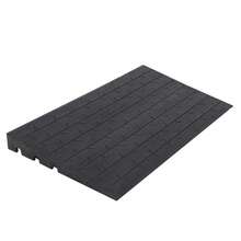 Techigher Rubber Kerb Ramp, Heavy Duty Threshold Ramp, Non-Slip Driveway Curb Ramp For Car Truck Step Doorways Sidewalk Wheelchairs Bike Scooter Pavement Motorhome - 61*107*7.6cm - View 1