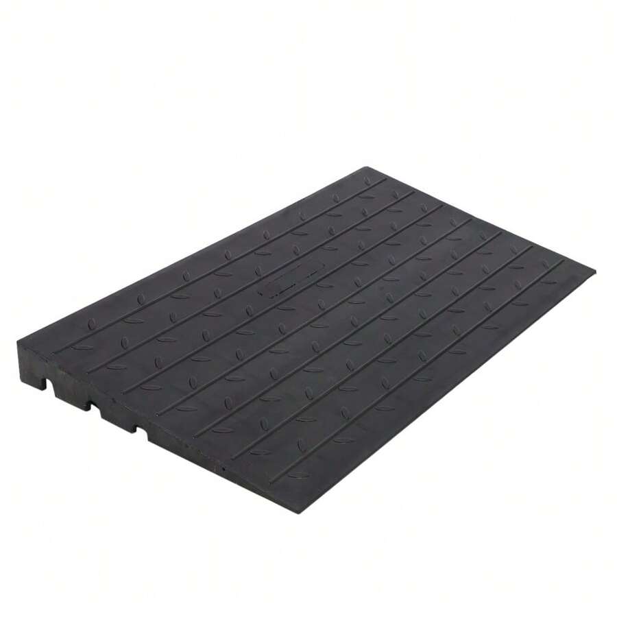 Techigher Rubber Kerb Ramp, Heavy Duty Threshold Ramp, Non-Slip Driveway Curb Ramp For Car Truck Step Doorways Sidewalk Wheelchairs Bike Scooter Pavement Motorhome - 61*107*7.6cm - View 1