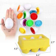 Toddler Toys - Color Matching Egg Set - Educational Color, Shape And Classification Cognitive Skills - Puzzle Toy Suitable For Boys And Girls Babies, Easter Basket Gift - Yellow - View 8