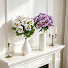 1/3 Bông Hoa Pansy Nhân Tạo Chống Tia UV, Cây Giả Dùng Để Trang Trí Chậu Cây Ngoài Trời, Cửa Trước, Hiên Nhà, Sân Vườn, Cửa Sổ, Nhà Cửa - Nhiều màu - Xem 1
