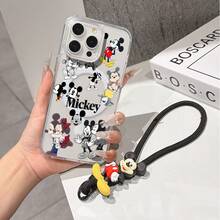This Disney Mickey Mouse Lanyard Phone Case Is Fully Covered In TPU Material, Features Strong Magnetic Closure, Is Shockproof And Lightweight, And Is Compatible With IPhone17/16/11/13/15/15 Plus/15 Pro/15 Pro Max/12/14 Pro Max/11 Pro Max/12 Pro/12 Pro Max/13. This Phone Case Is A Popular Birthday Gift Or Business Gift Choice; It Is Durable, Stain- And Fingerprint Resistant, And Suitable For Both Men And Women. The Set Also Includes A Mickey Mouse Phone Case And A Mickey Mouse Plush Bracelet, Making It A Perfect Gift For Friends And Family. This Stylish Phone Case Is Fun, Lightweight, And Durable. IPhone17 Pro Max Phone Case, Minnie Mouse Phone Case. - Hồng - Xem 7