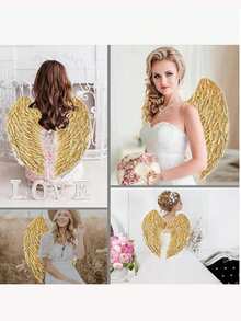 1pc Faux Feather Wings Prop - Suitable For Carnival Costumes And Various Festival Outfits - Multicolor - View 12