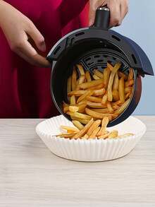 50/100 buc hârtie de copt de unică folosință pentru friteuza cu aer, hârtie de copt antiaderentă potrivită pentru coacere, prăjire, cuptor cu microunde și gătit, aplicabilă pentru Paște, Ziua Tatălui, Ziua Mamei, Crăciun și Halloween - Multicolor - Vizualizare 4