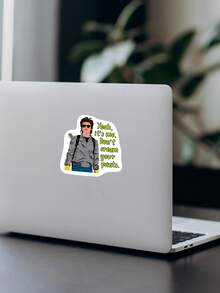 Hình dán hài hước "Đừng có tè ra quần" của Steve Harrington, câu nói dí dỏm từ chương trình truyền hình retro thập niên 80, thích hợp dán lên laptop và Kindle, quà tặng nghệ thuật dành cho người hâm mộ. - Nhiều màu - Xem 7