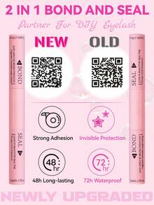 180 piezas Kit de extensión de pestañas de gran capacidad, racimos de pestañas gruesas y suaves, pegamento para extensión de pestañas, pinzas, cepillo para pestañas, herramientas de maquillaje, racimos de pestañas mixtas C-Curl de 10-16 mm esponjosas, pestañas postizas de aspecto natural, set de racimos de pestañas que promueven el crecimiento de las pestañas - Negro - Ver 3