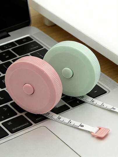 1pc Soft Retractable Ruler, Body Measuring Tape, Suitable For Sewing, Knitting, Crafting, Weight Loss, Etc. This Is A Black Double-Sided Soft Ruler.