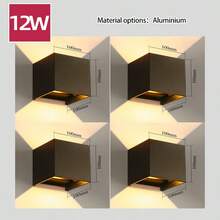 CANMEIJIA 上下照明方形户外防水壁灯，85-265V 照明灯具，铝/塑料可选，IP65/IP33 防护等级，家居装饰室内照明，适用于户外阳台/庭院/花园/楼梯/街道/客厅/卧室/厨房/浴室/走廊 - 方形壁燈 - 查看 16