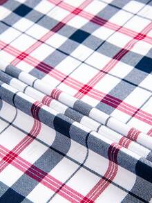 Audmroton Men's Long Sleeve Oxford Button Down Shirts Casual Dress Shirt For Men,100% Cotton,Plaid/Stripes Shirts - 紅色 - 查看 7