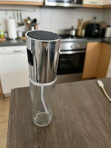 1pc Olive Oil Sprayer, Cooking Oil Bottle, Vinegar Bottle, Air Fryer Oil Sprayer, Suitable For Restaurant, Kitchen Cooking, Frying, Salad, Baking, Grilling, Durable, Easy To Clean, Sturdy, Kitchen Gadget - Transparent - View 8