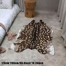1pc Modern Home Decor Cartoon Deer Shaped Rug/Mat, Bedroom/Bathroom Carpet, Nordic Style Bedside Rug, Non-Slip Washable Living Room Carpet, Soft Plush Bedroom Shaped Mat, Unique Animal Pattern Rug/Mat, Decorative Pad, Great Gift Idea - 110*85 - View 4