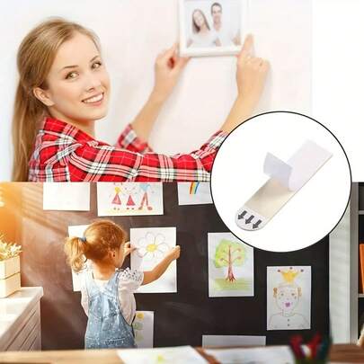 30 miếng dán treo tranh khổ lớn, chắc chắn và có thể tháo rời với móc và băng dính - không làm hỏng hình ảnh, keo dán khung acrylic cho trang trí phòng trẻ em sáng tạo và đồ trang trí Giáng sinh.