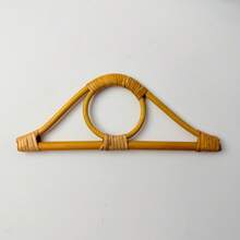 Correa para bolso de 27 cm de longitud con asa de madera de ratán y decoración circular, estilo bohemio, accesorio DIY para bolsos, accesorio esencial para viajes y vacaciones - Marrón - View 8