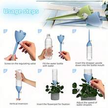 Automatic Watering Device, Suitable For Indoor And Outdoor Potted Plants, Adjustable Drip Irrigation Device With Valve, Fits 28-30mm Bottle Mouth, Automatic Watering System - Multicolor - View 3
