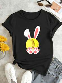 Women T-Shirts - Black - View 2