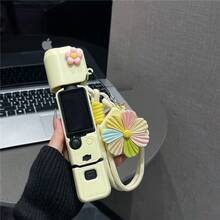 Ốp bảo vệ 7 màu hoa hướng dương hồng cho máy ảnh Pocket 3, chất liệu TPU mềm, chống rơi vỡ, chống trầy xước, kèm dây đeo. - Xem 1