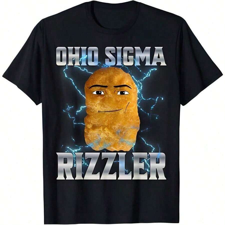 "Fih" Funny Misspelled Fish Meme, Simple Humor T-Shirt,100% Cotton Short Sleeve Classic Heavy Cotton T Shirt Printed Graphic Tee Women's Casual Short-Sleeved Top,Unisex Soft Fabric, Breathable, Comfortable Casual Fashion Short Sleeve T-Shirts Perfect For Summer - 黑色 - 查看 1