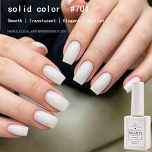 2026 New High Saturation Transparent White, Pure White, Egg White Gel Nail Polish, Nude Color Gel Nail Polish, Versatile And Fashionable - White - View 7