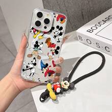 This Disney Mickey Mouse Lanyard Phone Case Is Fully Covered In TPU Material, Features Strong Magnetic Closure, Is Shockproof And Lightweight, And Is Compatible With IPhone17/16/11/13/15/15 Plus/15 Pro/15 Pro Max/12/14 Pro Max/11 Pro Max/12 Pro/12 Pro Max/13. This Phone Case Is A Popular Birthday Gift Or Business Gift Choice; It Is Durable, Stain- And Fingerprint Resistant, And Suitable For Both Men And Women. The Set Also Includes A Mickey Mouse Phone Case And A Mickey Mouse Plush Bracelet, Making It A Perfect Gift For Friends And Family. This Stylish Phone Case Is Fun, Lightweight, And Durable. IPhone17 Pro Max Phone Case, Minnie Mouse Phone Case. - 粉色 - 查看 7