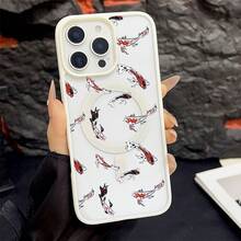 マグネット式黄ばみ防止 | 高級感あふれる2in1アクリルマグネット式スマホケース！スタイリッシュで手触りも良く、実用的な保護機能とマグネット式・耐衝撃設計を融合させた、高級感あふれるケースです。 錦鯉柄ケース  11  17e 手机壳  17e 手机壳 家族、恋人、友人、そして子供たちへのプレゼントに最適です。  16 Plus/16e/12 Pro/17/13/14 Pro/17e/11 Pro/12/14/15 Pro/16 Pro/17 Pro Max/12 Pro Max/14 Plus/16 Pro Max/13 Pro Max/ 13 pro/15 Plus/Apple  Air/16/15/11 Pro Max/17 Pro/15 Pro Max/14 Pro Max - ホワイト - チェックする 30