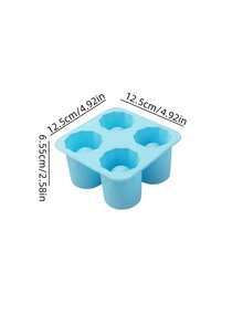 1 Peça Forma de Gelo Quadrada de 4 Cavidades, Forma de Gelo Criativa com Formato Diferenciado, Forma de Gelo DIY para Copo, Forma de Gelo de 4 Cavidades, Forma de Gelo de Silicone, Forma de Gelo de Barra de Uísque com 4 Cavidades, Forma de Gelo de Silicone com 4 Ranhuras para Xícara de Café, Bebida de Café - Multicolorido - Visão 11