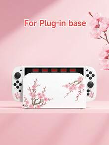1 pieza Funda protectora con diseño de flor de cerezo rosa compatible con 2 (2025), Switch NS, Switch OLED, Switch Lite, accesorios para Nintendo Switch 2/Switch, juego completo que incluye estuche de transporte, base acoplable, mejor regalo para jugadores de Switch - Multicolor - Ver 21