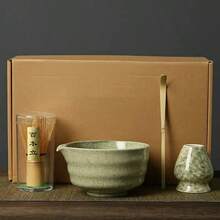 Juego de té matcha japonés, juego de té matcha japonés tradicional, también se puede regalar a amigos o colegas - Estilo aleatorio - Ver 10