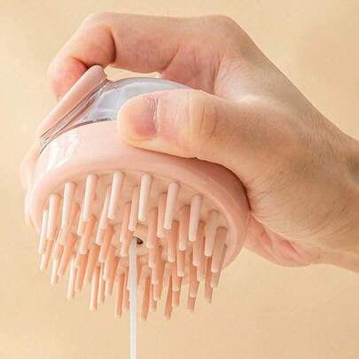 1/2 chiếc bàn chải gội đầu có vòi phun dung dịch, máy mát xa tóc và da đầu, bàn chải gội đầu, lược mát-xa, bàn chải mát-xa đa chức năng có vòi phun dung dịch, bàn chải mát-xa tạo bọt kiểu Nhật, lược mát-xa, dụng cụ làm sạch, thích hợp để tắm cho tóc và thú cưng.