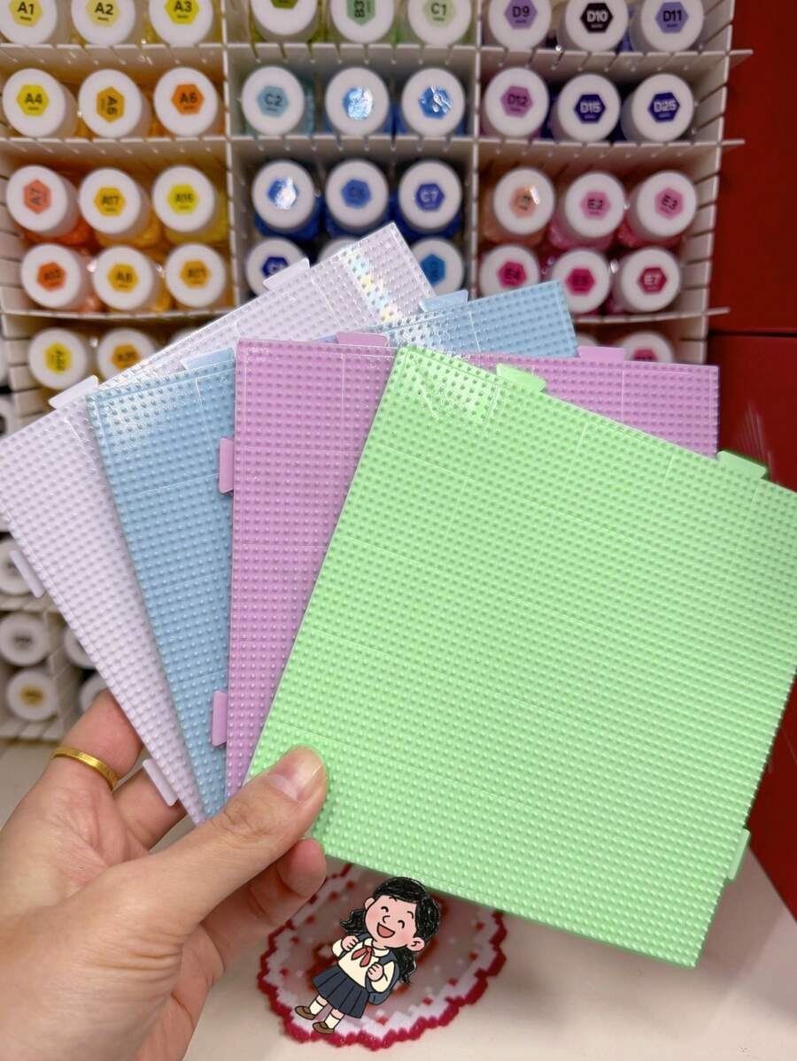 Pegboard For 2.6mm Hot Melt Beads, 52x52 Pegs Plastic Fuse Bead Board, Extended Pegs Anti-Fall Design, Reinforced And Thickened Backplate, DIY Crafting Essential For Handmade Hobbyists - One Size Fits All - View 1
