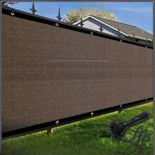 Outdoor Sunshade Net, Sunshade Net For Outdoor Use, High-Density Polyethylene With Clear Gaps, Equipped With Copper Buckles For Easy Hanging, Plastic Corner Reinforcement, Evenly Woven, Breathable And UV-Resistant. Suitable For Terraces, Pavilions, Gardens, Canopies, Greenhouses, Lawns, Dog Houses, Backyards, Porches, Pergolas, Garages And Outdoor Activities, Available In Various Sizes. - Coffee Brown - View 9