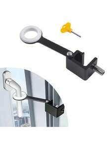 全新免打孔内窗限位锁止器位置止动器平开窗防风支撑黑色窗户把手锁儿童安全保护 - 多色 - 查看 11