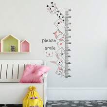 3pcs Height Chart Wall Stickers With Animals,Self-Adhesive , Suitable For Bedroom And Living Room, Bedroom, Dining Room, Study, Bathroom, Glass Decoration And Embellishment - A - View 7