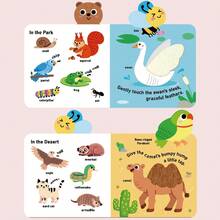 beartale Sách vải tương tác 3D, đồ chơi giáo dục sớm Montessori phù hợp cho trẻ sơ sinh, sách nhận biết động vật trong sở thú bằng vải nhung mềm mại, quà tặng sinh nhật cho bé trai và bé gái, sách kích thích thị giác độ tương phản cao. - Nhiều màu - Xem 6