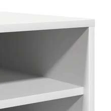 Armoire à chaussures Blanc 31,5x35x90 cm Bois d'ingénierie - Blanc - Voir 7
