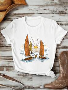 Women T-Shirts - White - View 1