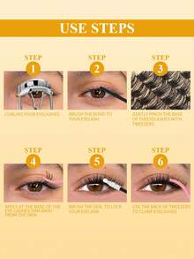 384/448pcs Individual False Eyelashes, Eyelash Book, Cluster Fake Eyelashes, DIY Home Eyelash Extension, Cluster Fake Eyelashes, Individual False Eyelashes, False Eyelashes - D - View 7