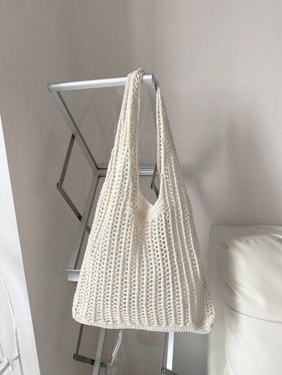 Large Capacity Summer Beach Tote Bag, Fashion Women's Shoulder Bag, Travel Bag Essential, Bridesmaid Gift, College Student Lunch Bag, Business Women's Valentine's Day Gift, Straw Beach Bag