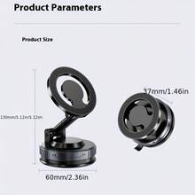 Giá đỡ điện thoại từ tính mạnh mẽ, ổn định và chống trượt, giá đỡ hút chân không từ tính cho hệ thống định vị ô tô, có thể gập lại và xoay, giá đỡ điện thoại ô tô xoay 360 độ, mẫu mới. - D69 Đen [Bao gồm 2 vòng từ tính] - Xem 6