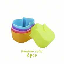 6pcs Silicone Cupcake Liners, Multi-Shape Silicone Baking Cups, Non-Stick Reusable Cupcake Molds For Baking Muffins, Truffles And More - Multicolor - View 11