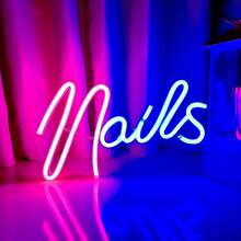 1pc Nails Neon Light Sign, USB Or Battery Powered, Nail Neon Light Sign, Fragrance-Free, Suitable For Nail Salons, Beauty Rooms, Bedrooms, Hair Salons, Indoor And Outdoor Use, Bars, Valentine's Day, Children's Day, Mother's Day, Christmas And Other Holidays Decoration, Perfect Gift For Birthday And Christmas - White - View 27