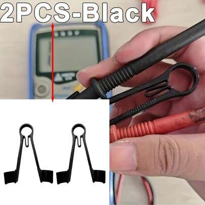 2 Kẹp giữ đầu dò đồng hồ đo điện tiện dụng, dụng cụ kẹp đầu dò đa năng, dụng cụ kiểm tra điện, dụng cụ sửa chữa bằng một tay.