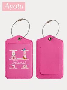 Ayotu Custom Initial & Name Luggage Tag, Lightweight Baggage Tag, Cruise & Travel Suitcase Label, Identifier For Backpacks, Handbags & School Bags, Fashion Travel Accessory, Airplane Boarding Tag, Travel ID Tag, Pet ID Tag, Novelty Card Holder, Business ID & Travel ID Label, Travel Essential & Storage Bag, Ideal For Beach, Summer Vacation & Back To School, Multiple Colors Available - Multicolor - View 8